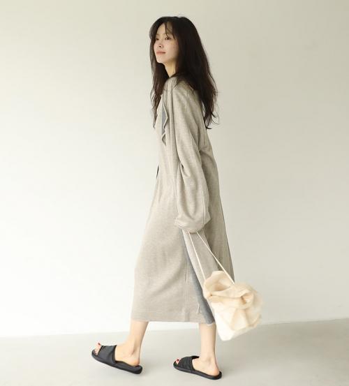 라무르 클래식 오트밀 가디건