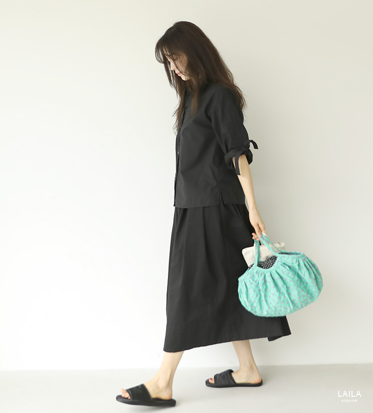 루카 코튼 셔츠블랙