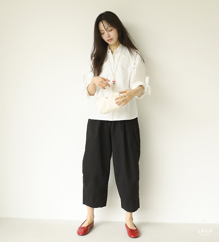 루카 코튼 셔츠화이트