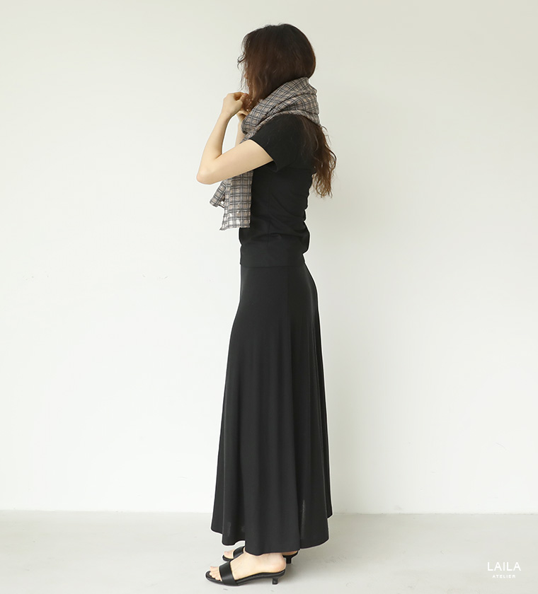 카디프 실크 코튼 스카프