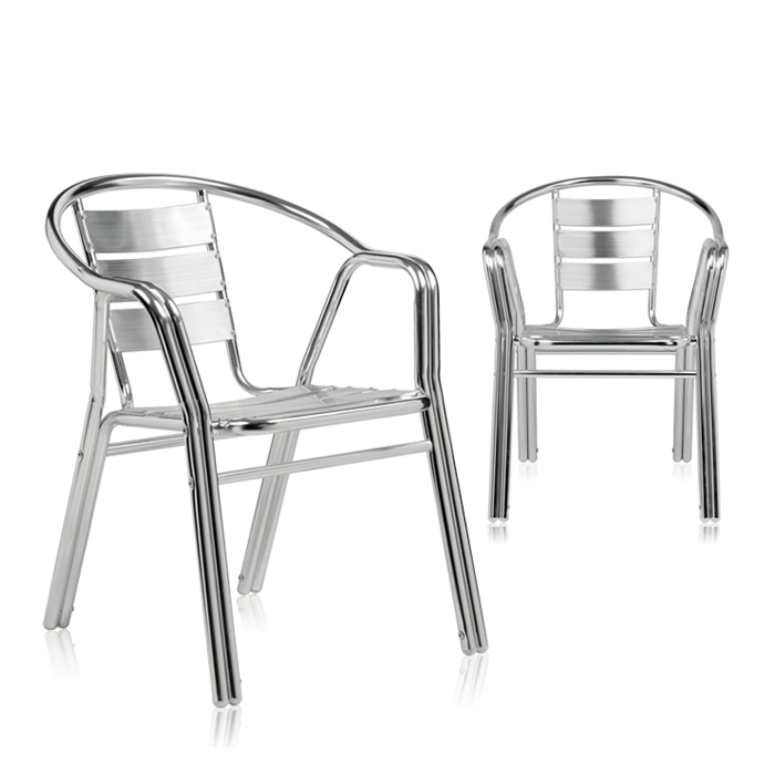 베란다 테라스 정원 1인용 더블라인 알루미늄 야외 의자