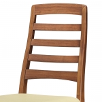 북유럽 디자인 천연 호두나무 원목 4인용 식탁 인조가죽 의자 세트
