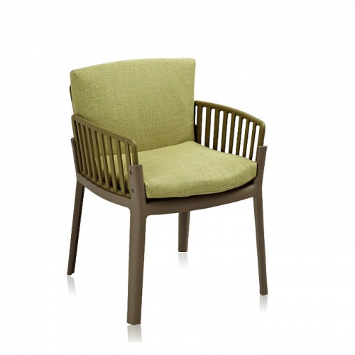 업소용 플라스틱 인테리어 카페 매장 휴게실 디자인 패브릭쿠션 투톤 사출 식탁 의자