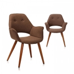 풍부한 쿠션의 패브릭 천연 원목 다용도용 카페 대기실 네일샵 커피숍 의자