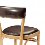 빈티지 스타일 느릅나무 다용도 인테리어 원목 인조가죽 의자
