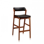미국산 애쉬 천연원목 인조가죽 세련된 홈바 카페 아이랜드식탁용 높은의자