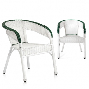 야외 카페 인조 라탄 인테리어 정원 펜션 테라스 스틸프레임 의자