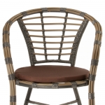 야외 카페 인조 라탄 등나무 디자인 정원 펜션 테라스 철재 프레임 의자