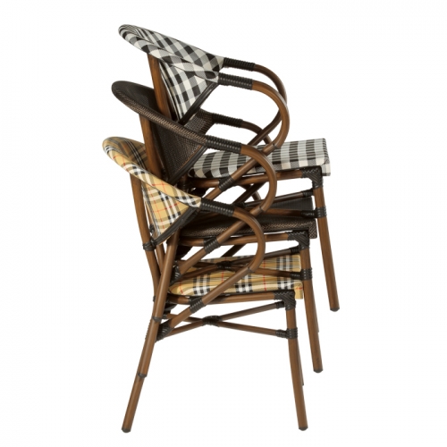 세련된 디자인 카페 인조 라탄 정원 펜션 테라스 알루미늄 프레임 의자