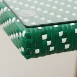 이탈리아 디자인 테라스 베란다 정원 인조라탄 알루미늄 프레임 테이블