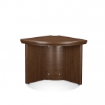 입체적인 가림판 엣지 월넛 중후한 디자인 ㄷ자형 연결식 대형 세미나실 회의용 테이블