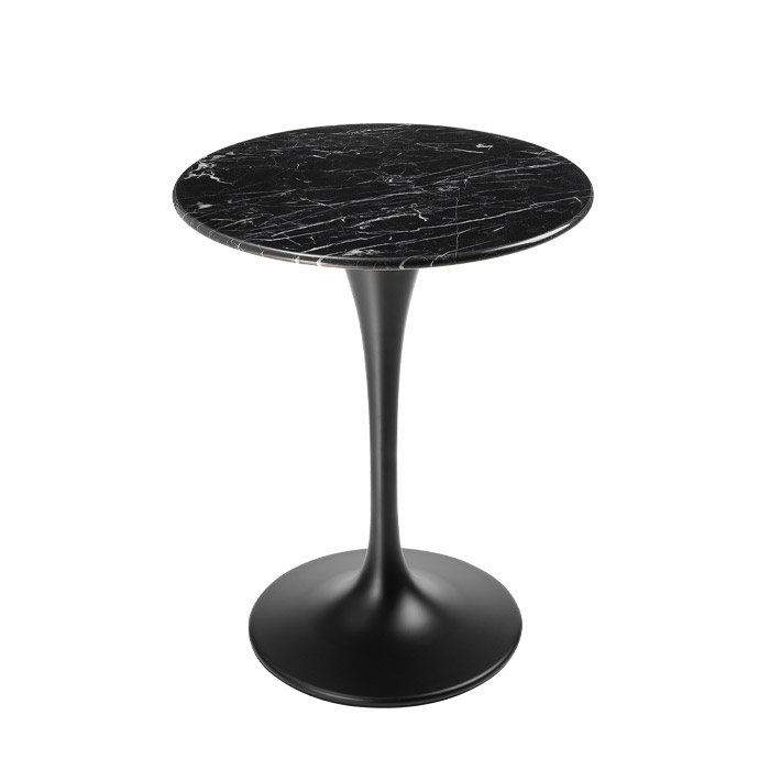 블랙 마블 천연 대리석 원형 식탁 2인용 카페 원형테이블