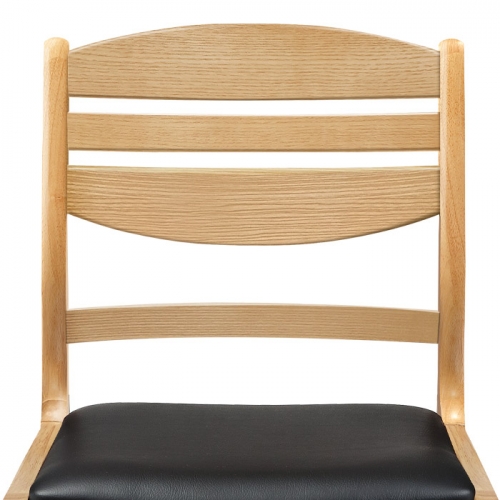 고무나무 가로대형 카페 식당 식탁 인조가죽 1인 의자