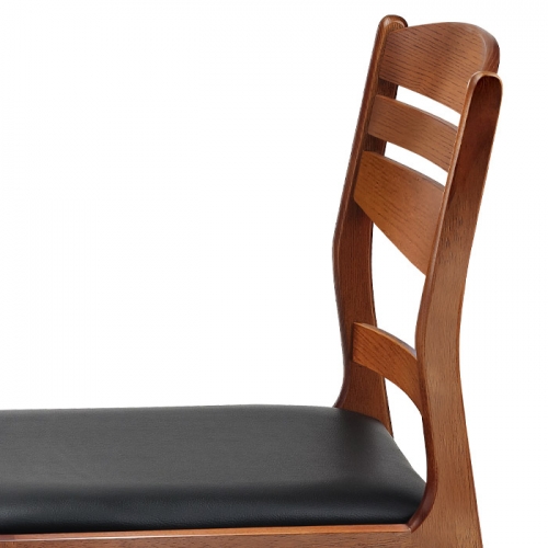고무나무 가로대형 카페 식당 식탁 인조가죽 1인 의자