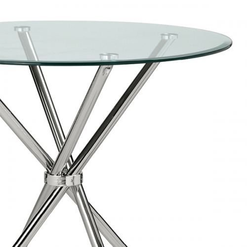 높은 거실 유리 테이블 베란다 커피 테이블 원형 인테리어 테이블