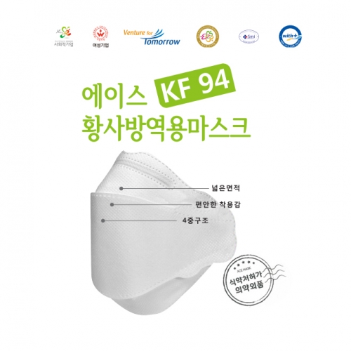 [어울림]에이스 황사방역용마스크(KF94)-대형