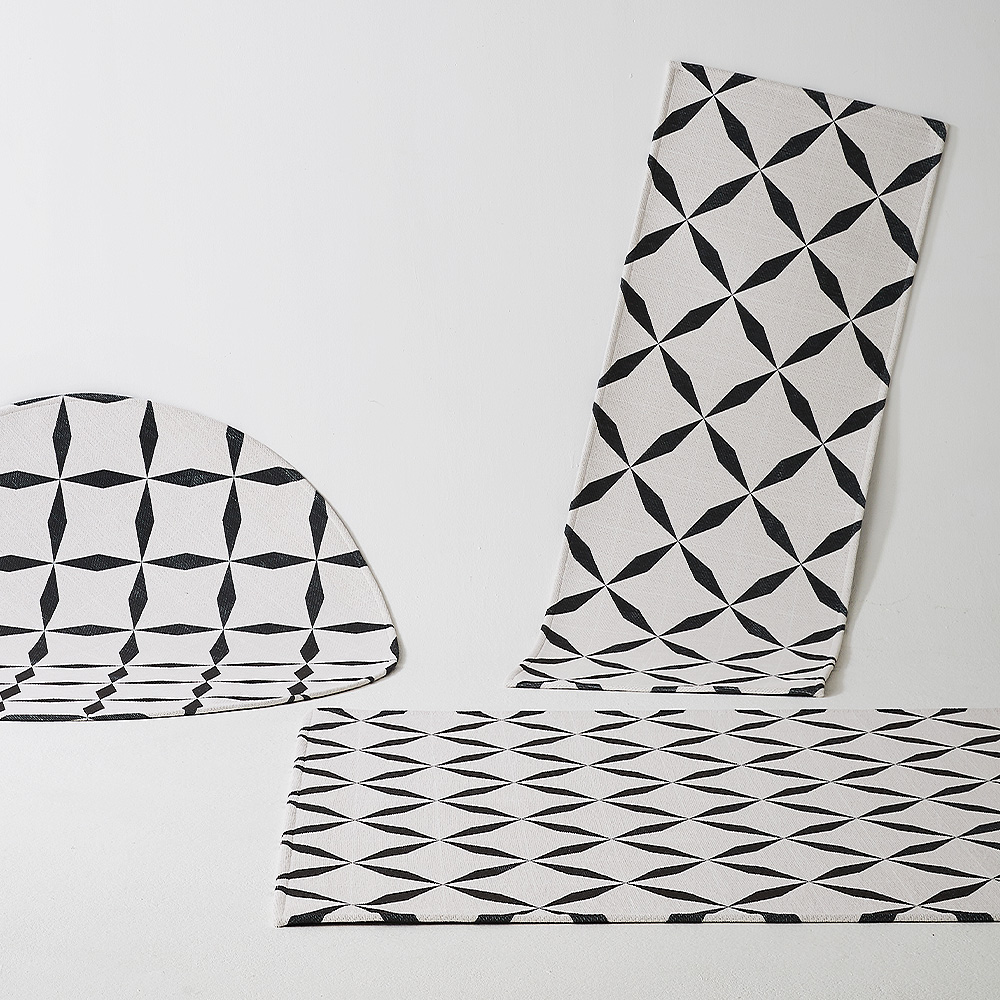 타일드 슬러브 단모 러그