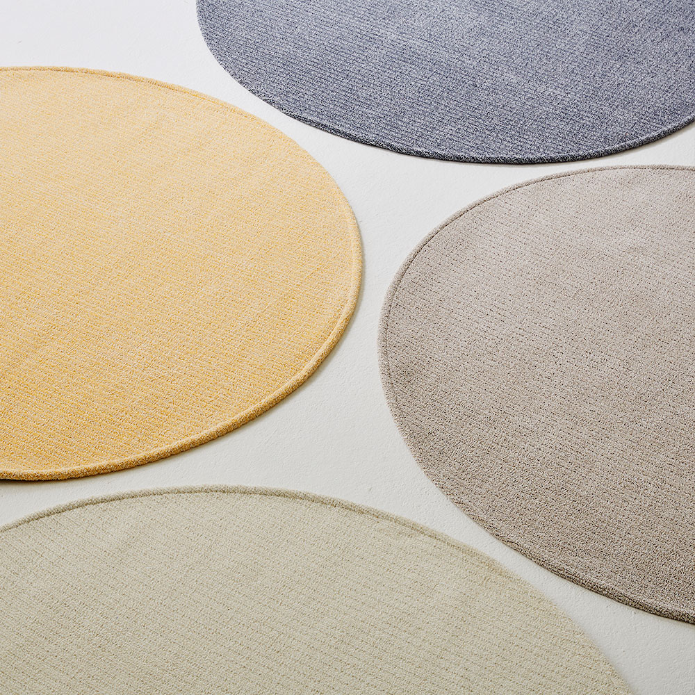 보카시 선데이 스트라이프 원형 단모 러그