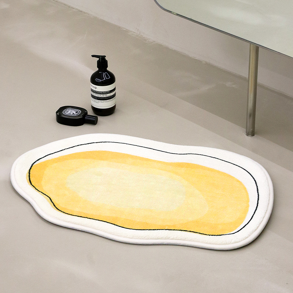 [메모리폼 DTP] 두꺼운 메모리폼 비정형 페블 발매트