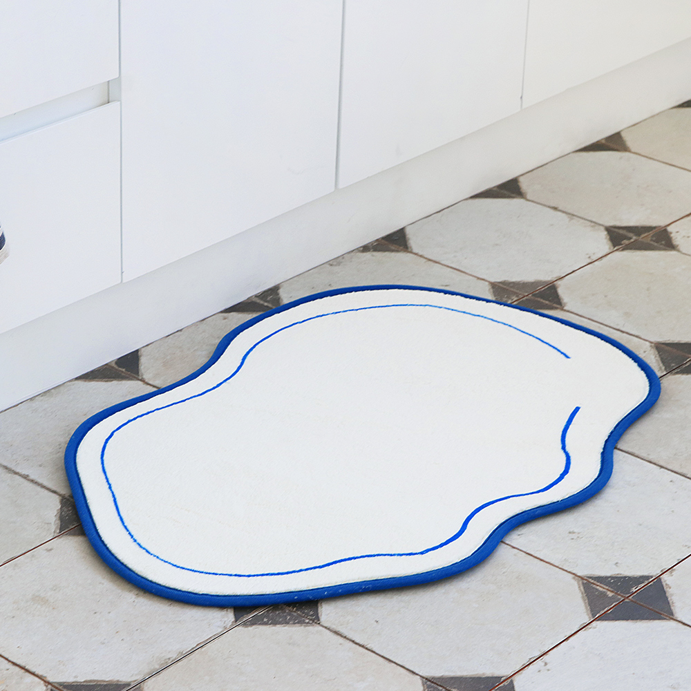 [메모리폼] 폭신한 웨이비라인 매트 45x65