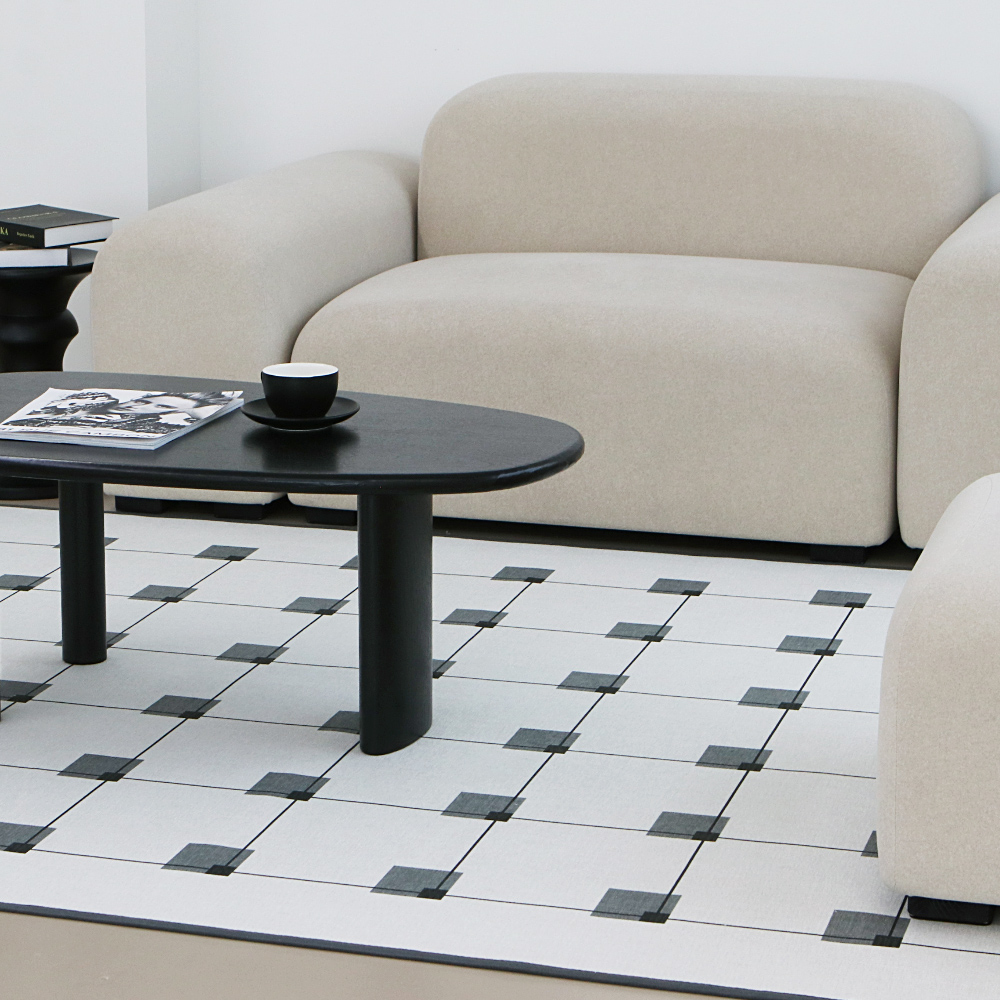 [셔닐발수] 먼지없는 타일 미니스퀘어 러그