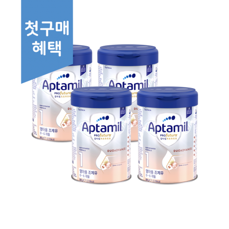 (한국공식)멤버 첫구매​|압타밀 프로푸트라 듀오어드밴스|1단계 800g 4캔