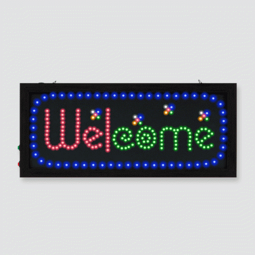 웰컴 사인보드 WELCOME LED 간판 표시판