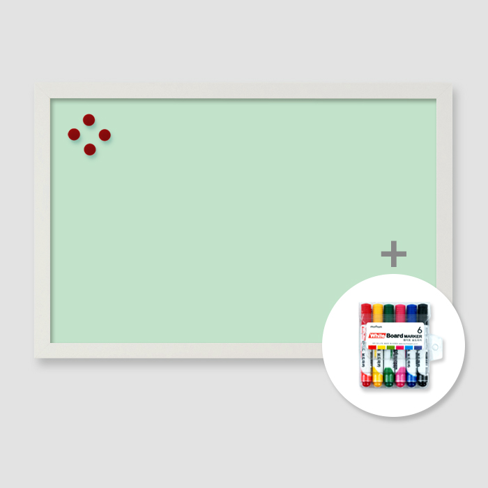 자석 칼라보드 그린 90x60 보드마커 세트