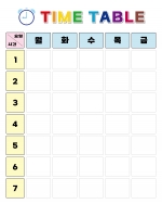 시간표 고무자석 화이트보드 80X100cm
