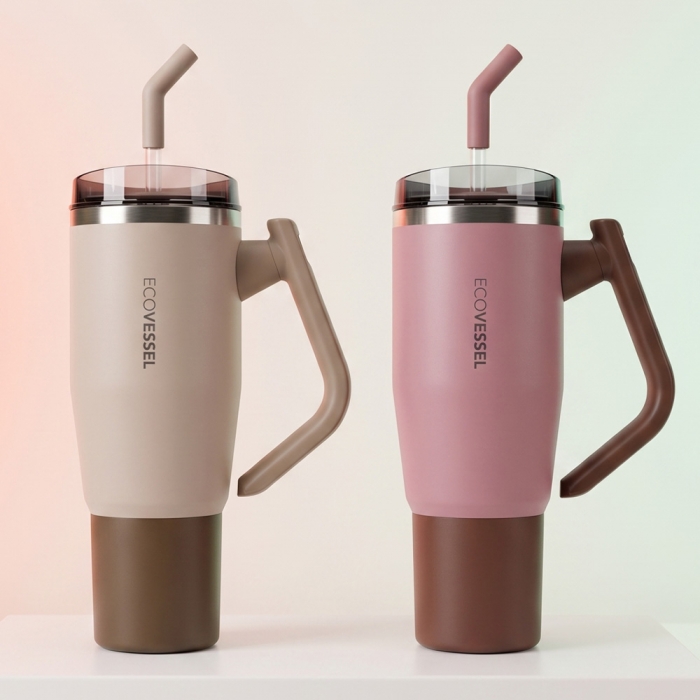 에코베슬 피벗 1200ml 대용량 스윙핸들 보온보냉 텀블러