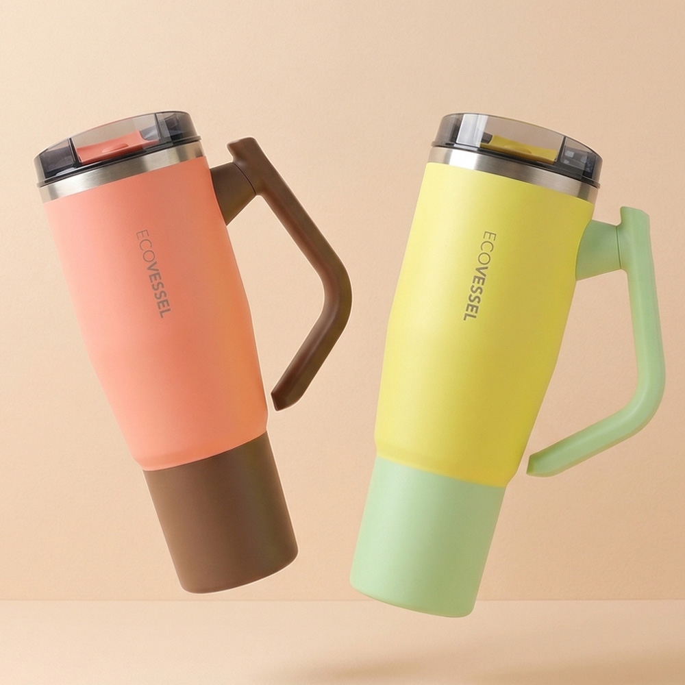 에코베슬 피벗 1200ml 대용량 스윙핸들 보온보냉 텀블러