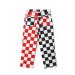 로컬스온리 locals only Checker Board Pants "White x Black x Red"