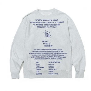 페치 펫치 페치선데이 fetch sunday U.S COTTON FLEAMARKET CREW NECK GRAY