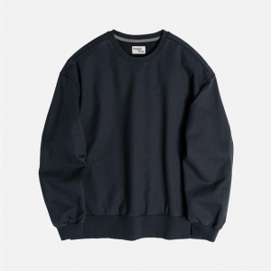 러프사이드 rough side Oversized Sweat Shirt Navy