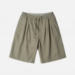 러프사이드 rough side  Easy Pleat Shorts Mud