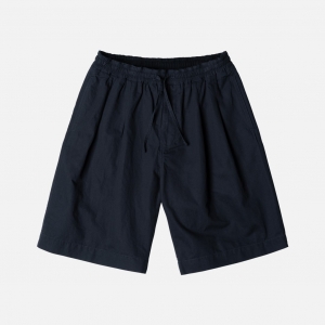 러프사이드 rough side  Easy Pleat Shorts Navy