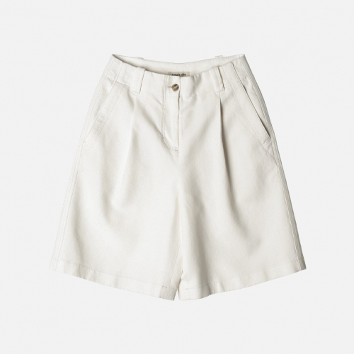 Women 러프사이드 rough side  W Cozy Bermuda Pants Ivory