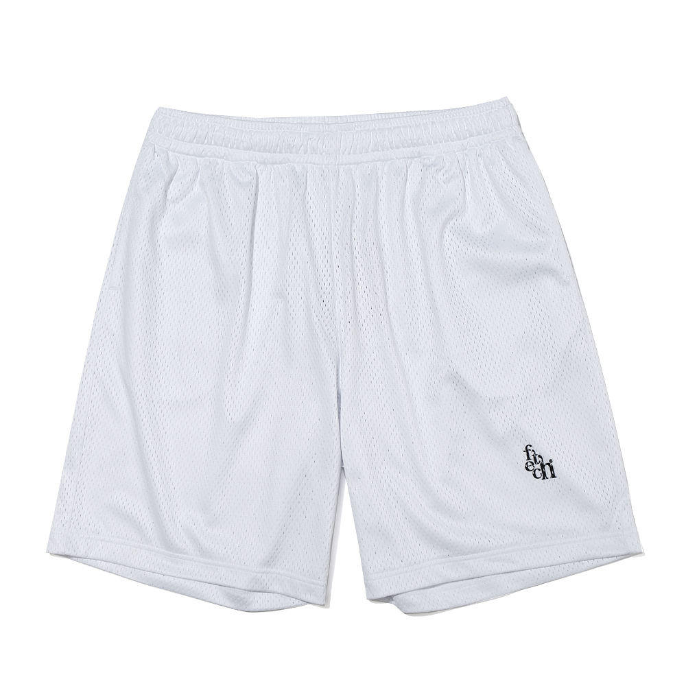 페치 펫치 페치선데이 fetch sunday FETCH  MESH LOGO BASKET SHORTS WHITE