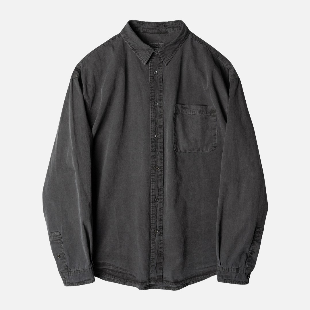 러프사이드 rough side Sponge Dyeing Shirt Charcoal