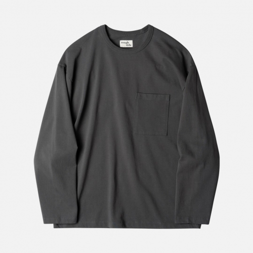 러프사이드 rough side Primary Long Sleeve Charcoal