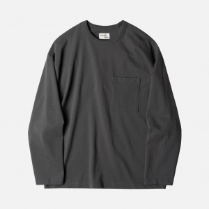 러프사이드 rough side Primary Long Sleeve Charcoal