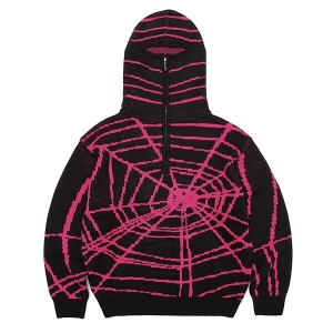 페치 펫치 페치선데이 fetch sunday SPIDER WEB HOODIE KNIT BLACK