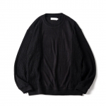 아워셀브스 ourselves FINE WOOL ROUND NECK KINT (real black)