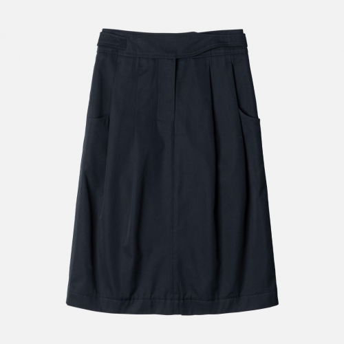 Women 러프사이드 rough side  W Blend 2Tuck Skirt Navy