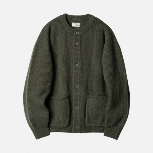 러프사이드 rough side Crewneck Fine Cardigan Forest