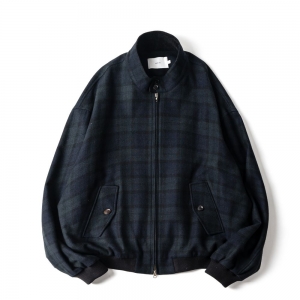 아워셀브스 ourselves FINE WOOL HARRINGTON JACKET (tartan check)