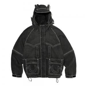 페치 펫치 페치선데이 fetch sunday FETCH® X TRUE RELIGION® DENIM SEPARATE PARKA BLACK