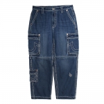 페치 펫치 페치선데이 fetch sunday FETCH® X TRUE RELIGION® SEPARATE DENIM CARGO PANTS INDIGO BLUE