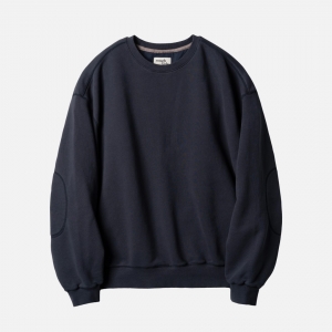 러프사이드 rough side Oversized Sweat Shirt Navy