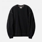 러프사이드 rough side Oversized Sweat Shirt Black